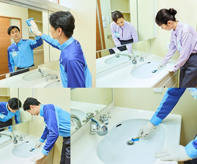 洗面所クリーニング